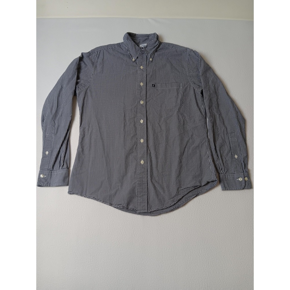 Brooks Brothers Shirt Mens M Blue Check Button-Down Long Sleeve Slim Fit Casual